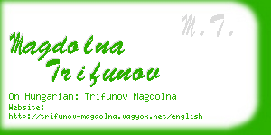 magdolna trifunov business card